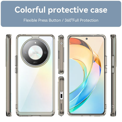 For Honor X50 Pro Colorful Series Acrylic Hybrid TPU Phone Case(Transparent Grey) - Honor Cases by buy2fix | Online Shopping UK | buy2fix