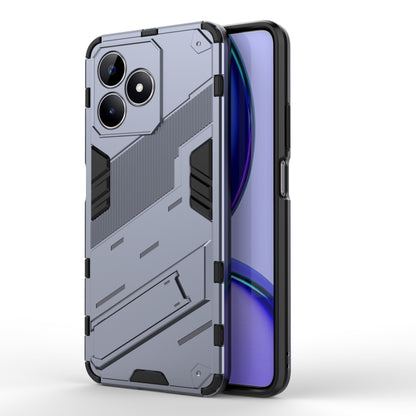 For Realme C53 4G Punk Armor 2 in 1 PC + TPU Phone Case with Holder(Grey) - Realme Cases by buy2fix | Online Shopping UK | buy2fix