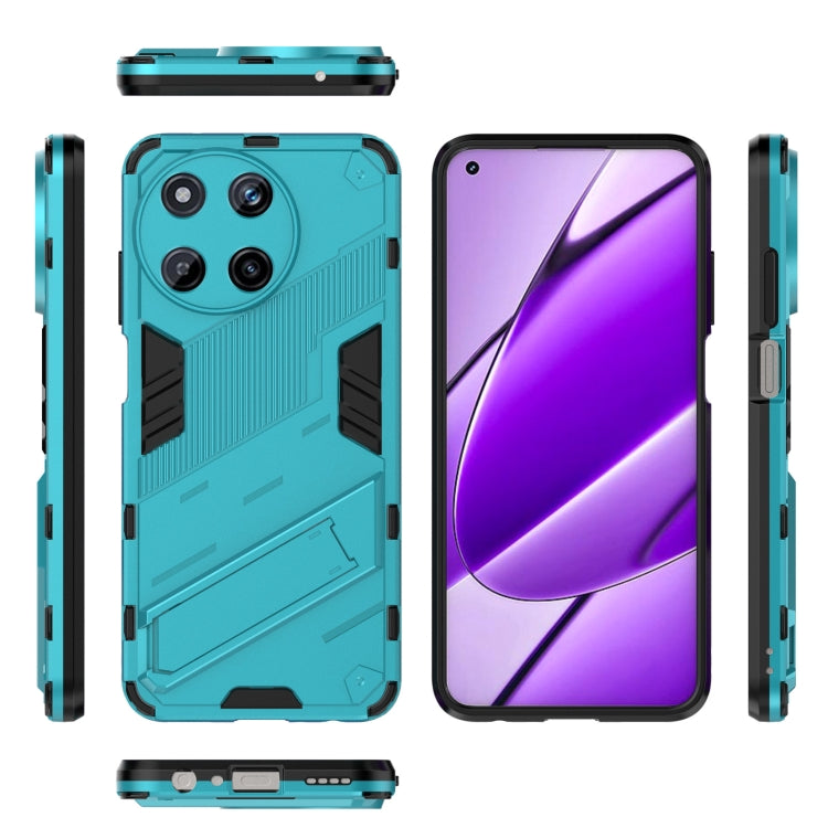 For Realme 11 4G Global Punk Armor 2 in 1 PC + TPU Phone Case with Holder(Blue) - Realme Cases by buy2fix | Online Shopping UK | buy2fix