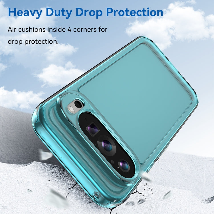 For Google Pixel 9 Candy Series TPU Phone Case(Transparent Blue) - Google Cases by buy2fix | Online Shopping UK | buy2fix