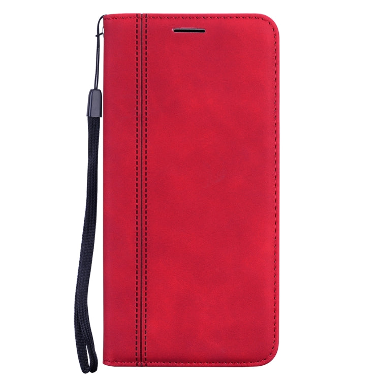 For Samsung Galaxy S24 Frosted Business Magnetic Horizontal Flip PU Phone Case(Red) - Galaxy S24 5G Cases by buy2fix | Online Shopping UK | buy2fix