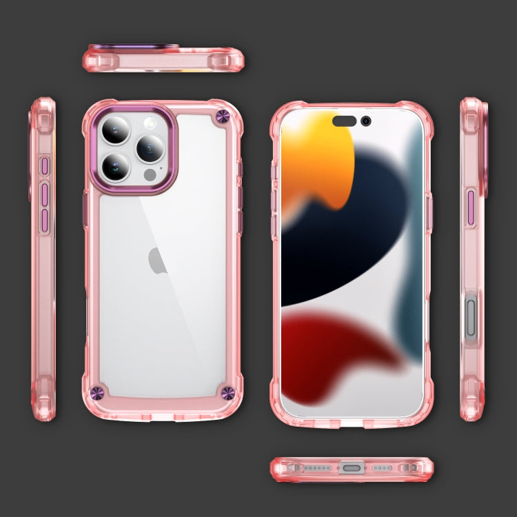 For iPhone 16 Pro Skin Feel TPU + PC Phone Case(Transparent Pink) - iPhone 16 Pro Cases by buy2fix | Online Shopping UK | buy2fix