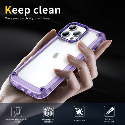 For iPhone 16 Pro Skin Feel TPU + PC Phone Case(Transparent Purple) - iPhone 16 Pro Cases by buy2fix | Online Shopping UK | buy2fix