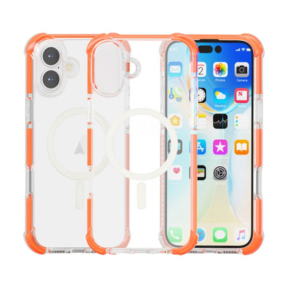 For iPhone 16 Plus Acrylic Magsafe Magnetic Shockproof Phone Case(Orange) - iPhone 16 Plus Cases by buy2fix | Online Shopping UK | buy2fix