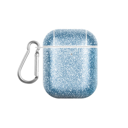 For AirPods 1 / 2 Glitter Powder Skin Texture PC TWS Earphone Case(Blue) - For AirPods 1/2 by buy2fix | Online Shopping UK | buy2fix