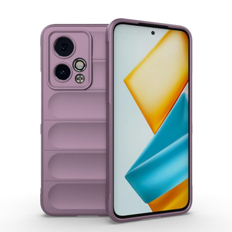 For Honor 90 GT 5G Magic Shield TPU + Flannel Phone Case(Purple) - Honor Cases by buy2fix | Online Shopping UK | buy2fix