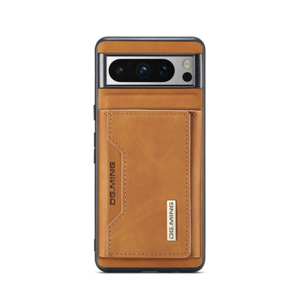 For Google Pixel 8 Pro DG.MING M2 Series 3-Fold Multi Card Bag + Magnetic Phone Case(Brown) - Google Cases by DG.MING | Online Shopping UK | buy2fix