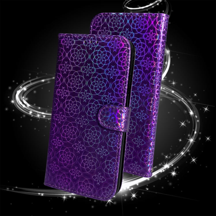 For iPhone 16 Plus Colorful Magnetic Buckle Leather Phone Case(Purple) - iPhone 16 Plus Cases by buy2fix | Online Shopping UK | buy2fix