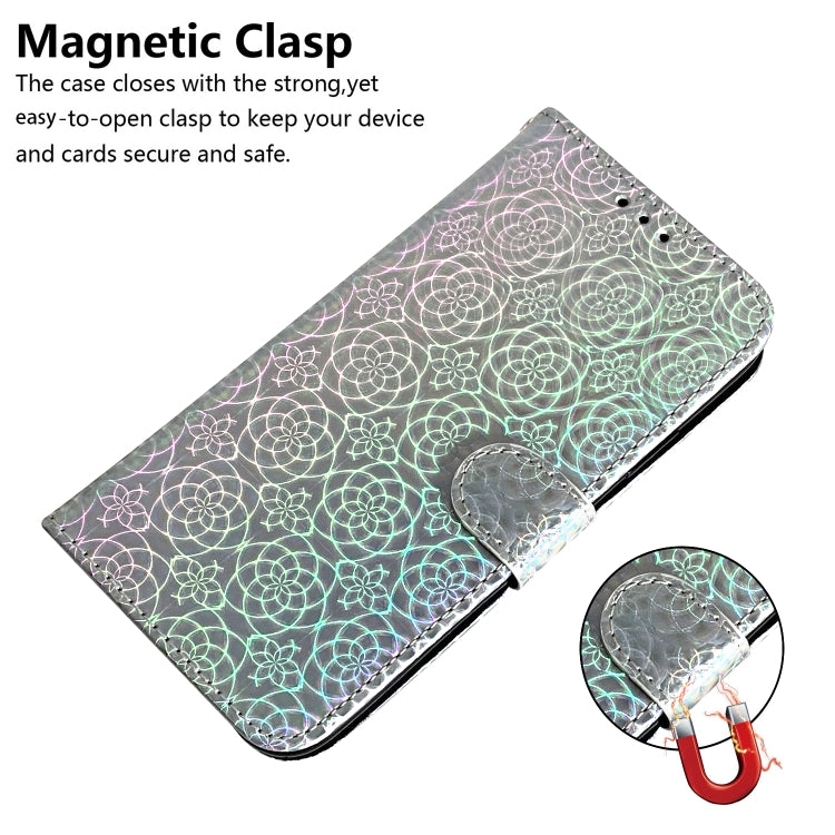 For Motorola Moto G Play 4G 2024 Colorful Magnetic Buckle Leather Phone Case(Silver) - Motorola Cases by buy2fix | Online Shopping UK | buy2fix