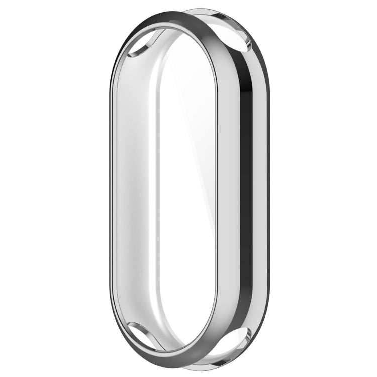 For Xiaomi Mi Band 8 Full Coverage TPU Electroplating Watch Protective Case(Silver) - Watch Cases by buy2fix | Online Shopping UK | buy2fix