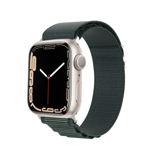 For Apple Watch Series 8 41mm DUX DUCIS GS Series Nylon Loop Watch Band(Green) - Watch Bands by DUX DUCIS | Online Shopping UK | buy2fix