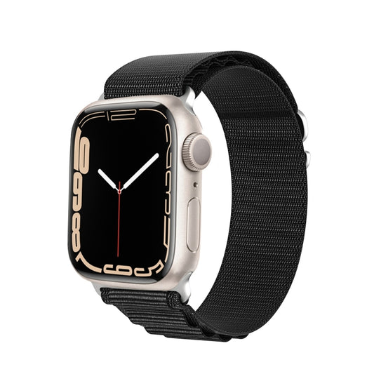 For Apple Watch SE 2022 44mm DUX DUCIS GS Series Nylon Loop Watch Band(Black) - Watch Bands by DUX DUCIS | Online Shopping UK | buy2fix