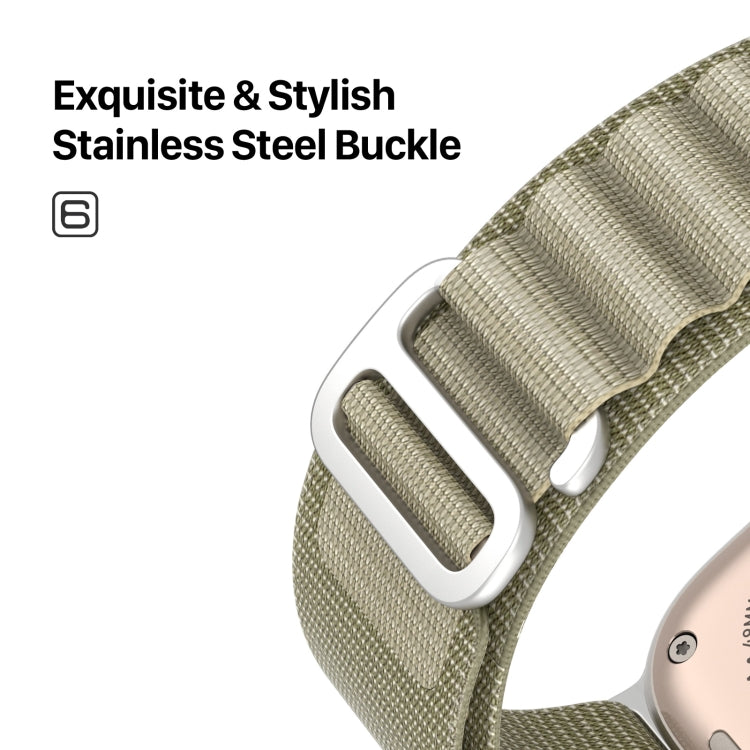 For Apple Watch SE 44mm DUX DUCIS GS Series Nylon Loop Watch Band(Olive) - Watch Bands by DUX DUCIS | Online Shopping UK | buy2fix