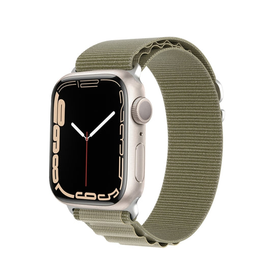 For Apple Watch Series 4 44mm DUX DUCIS GS Series Nylon Loop Watch Band(Olive) - Watch Bands by DUX DUCIS | Online Shopping UK | buy2fix