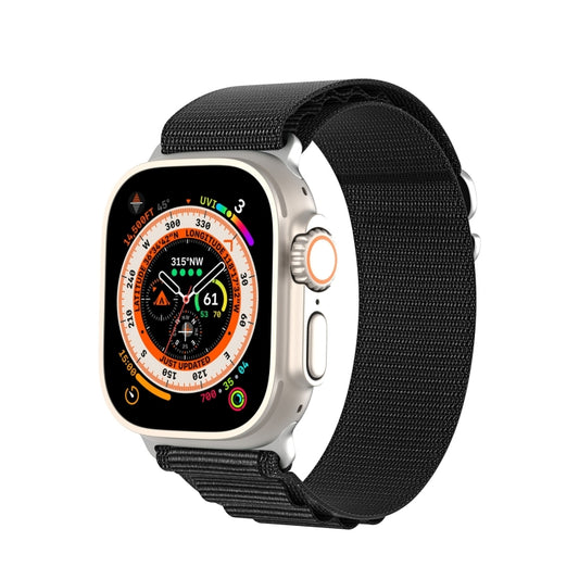 For Apple Watch Ultra 2 49mm DUX DUCIS GS Series Nylon Loop Watch Band(Black) - Watch Bands by DUX DUCIS | Online Shopping UK | buy2fix