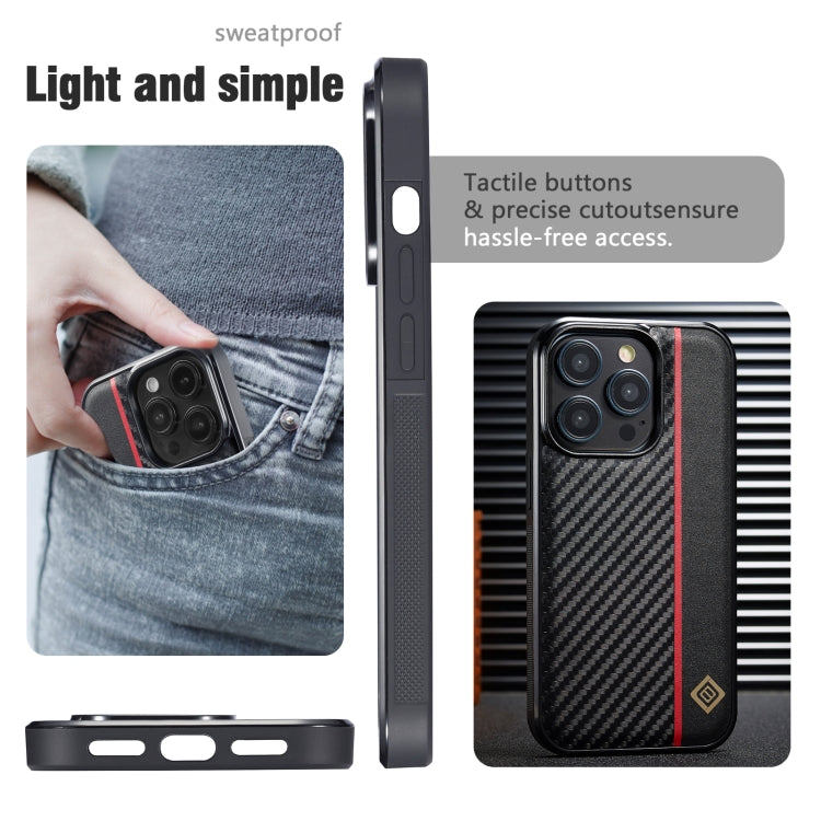 For iPhone 16 LC.IMEEKE 3 in 1 Carbon Fiber Texture Shockproof Phone Case(Black) - iPhone 16 Cases by LC.IMEEKE | Online Shopping UK | buy2fix