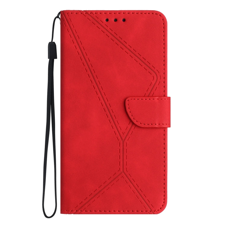 For Samsung Galaxy M34 5G Stitching Embossed Leather Phone Case(Red) - Galaxy Phone Cases by buy2fix | Online Shopping UK | buy2fix