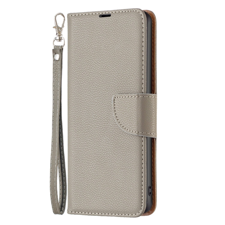 For Samsung Galaxy S24 Ultra 5G Litchi Texture Pure Color Flip Leather Phone Case(Grey) - Galaxy S24 Ultra 5G Cases by buy2fix | Online Shopping UK | buy2fix