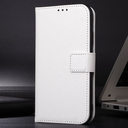 For Ulefone Note 17 Pro Diamond Texture Leather Phone Case(White) - Ulefone Cases by buy2fix | Online Shopping UK | buy2fix