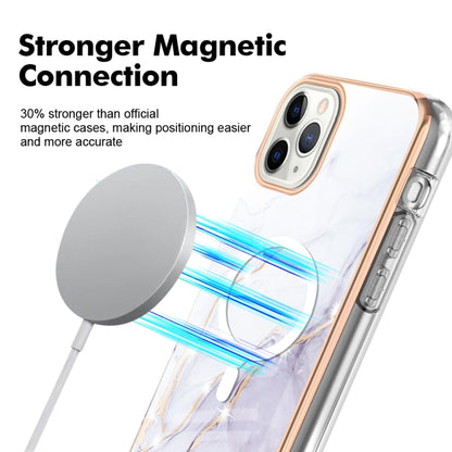 For iPhone 11 Pro Max Marble Pattern Dual-side IMD Magsafe TPU Phone Case(White 006) - iPhone 11 Pro Max Cases by buy2fix | Online Shopping UK | buy2fix