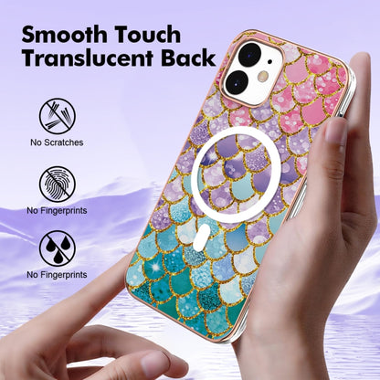 For iPhone 12 / 12 Pro Marble Pattern Dual-side IMD Magsafe TPU Phone Case(Colorful Scales) - iPhone 12 / 12 Pro Cases by buy2fix | Online Shopping UK | buy2fix