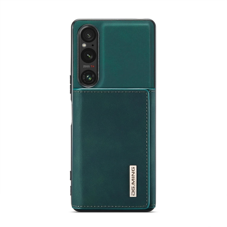 For Sony Xperia 1 V DG.MING M1 Series 3-Fold Multi Card Wallet + Magnetic Phone Case(Green) - Sony Cases by DG.MING | Online Shopping UK | buy2fix