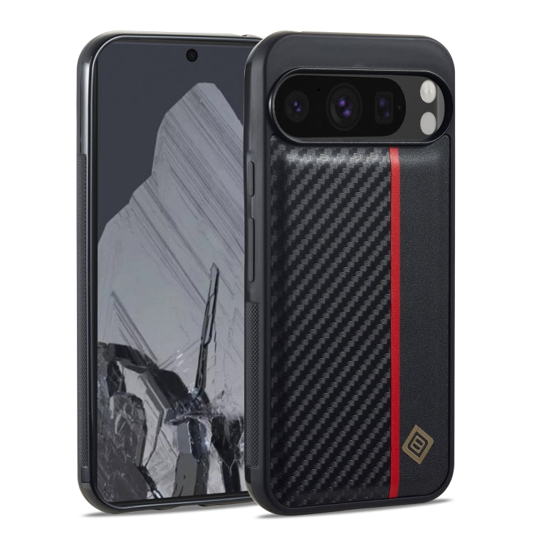 For Google Pixel 9 Pro XL LC.IMEEKE 3 in 1 Carbon Fiber Texture Shockproof Phone Case(Black) - Google Cases by LC.IMEEKE | Online Shopping UK | buy2fix