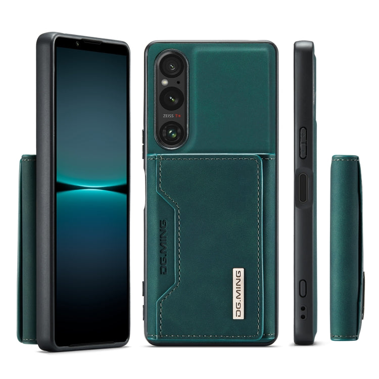 For Sony Xperia 1 VI DG.MING M2 Series 3-Fold Multi Card Bag + Magnetic Phone Case(Green) - Sony Cases by DG.MING | Online Shopping UK | buy2fix