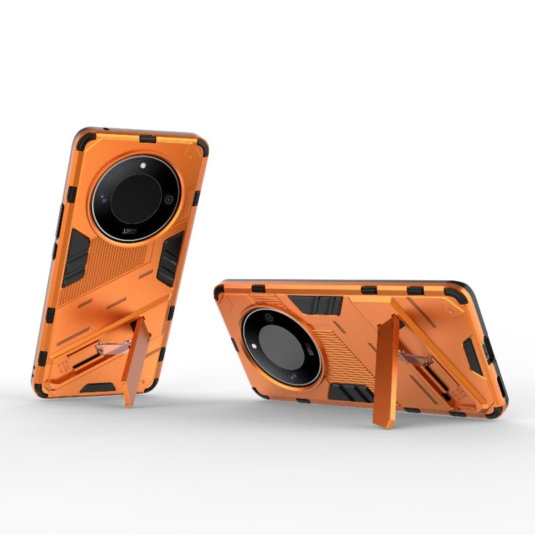 For Honor X50 5G Global / X9B Punk Armor 2 in 1 PC + TPU Phone Case with Holder(Orange) - Honor Cases by buy2fix | Online Shopping UK | buy2fix