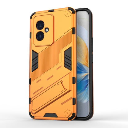 For Honor 100 5G Punk Armor 2 in 1 PC + TPU Phone Case with Holder(Orange) - Honor Cases by buy2fix | Online Shopping UK | buy2fix