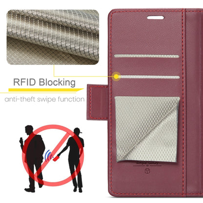 For Google Pixel Fold CaseMe 023 Butterfly Buckle Litchi Texture RFID Anti-theft Leather Phone Case(Wine Red) - Google Cases by CaseMe | Online Shopping UK | buy2fix