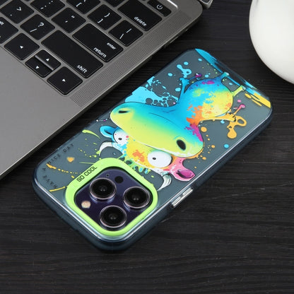 For iPhone 16 Plus Animal Pattern Oil Painting Series PC + TPU Phone Case(Happy Monkey) - iPhone 16 Plus Cases by buy2fix | Online Shopping UK | buy2fix