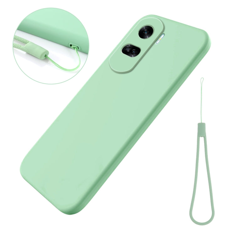 For Honor 90 Lite / X50i Pure Color Liquid Silicone Shockproof Phone Case(Green) - Honor Cases by buy2fix | Online Shopping UK | buy2fix