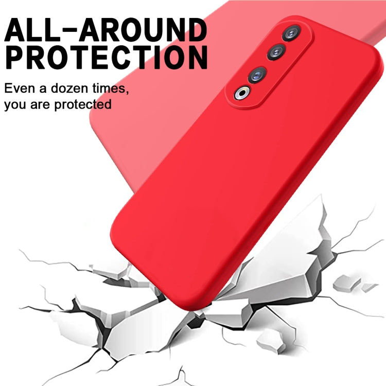 For Honor 90 Pro Pure Color Liquid Silicone Shockproof Phone Case(Red) - Honor Cases by buy2fix | Online Shopping UK | buy2fix