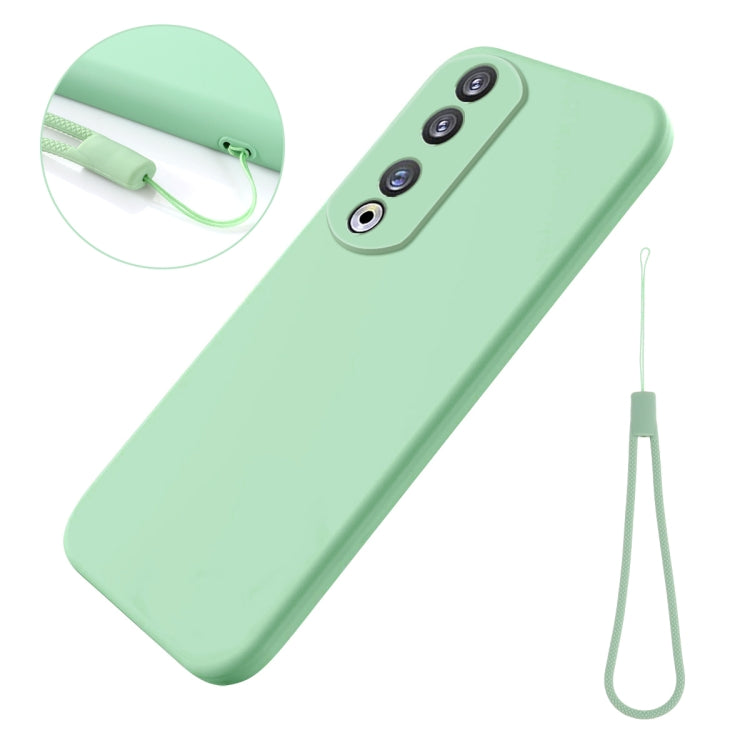 For Honor 90 Pro Pure Color Liquid Silicone Shockproof Phone Case(Green) - Honor Cases by buy2fix | Online Shopping UK | buy2fix