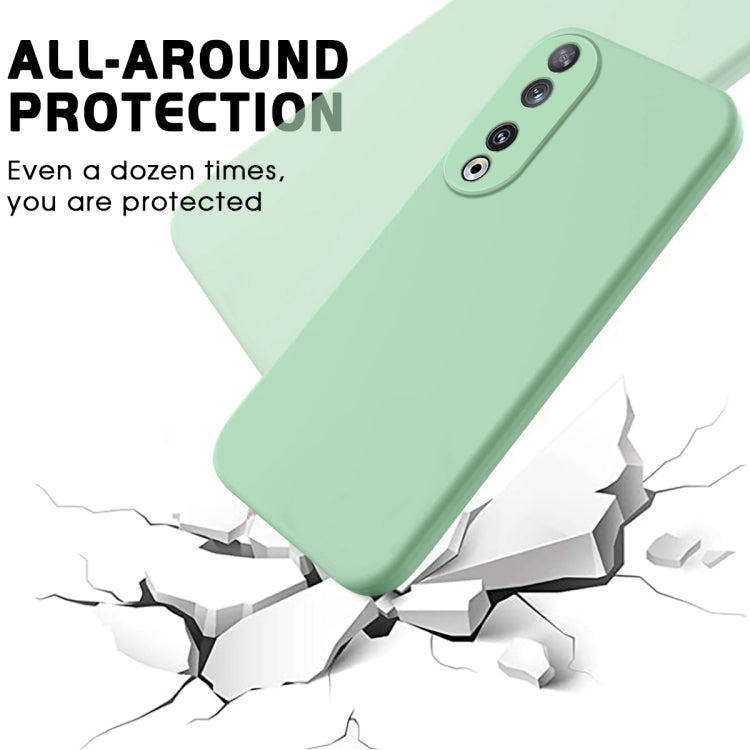 For Honor 90 Pure Color Liquid Silicone Shockproof Phone Case(Green) - Honor Cases by buy2fix | Online Shopping UK | buy2fix