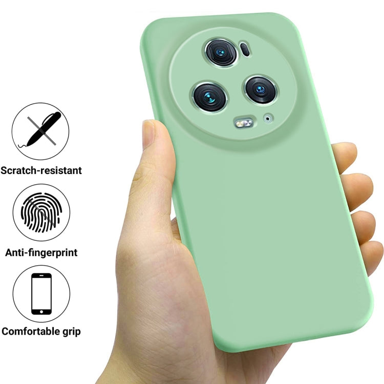 For Honor Magic5 Pro Pure Color Liquid Silicone Shockproof Phone Case(Green) - Honor Cases by buy2fix | Online Shopping UK | buy2fix