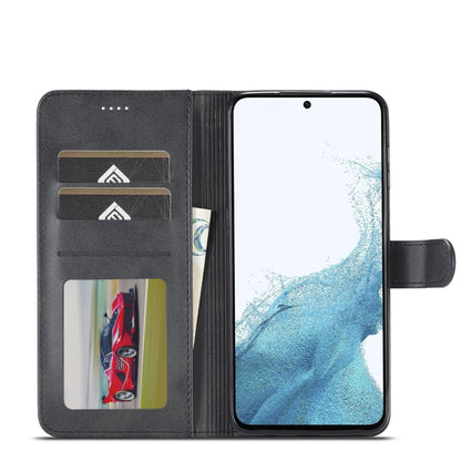 For Samsung Galaxy A05S LC.IMEEKE Calf Texture Leather Phone Case(Black) - Galaxy Phone Cases by LC.IMEEKE | Online Shopping UK | buy2fix