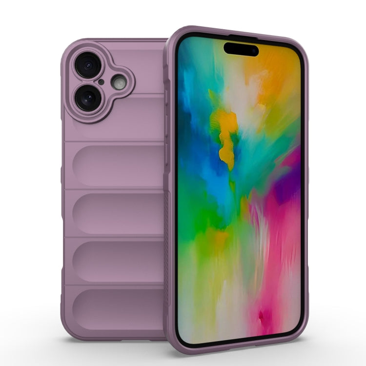 For iPhone 16 Plus Magic Shield TPU + Flannel Phone Case(Purple) - iPhone 16 Plus Cases by buy2fix | Online Shopping UK | buy2fix