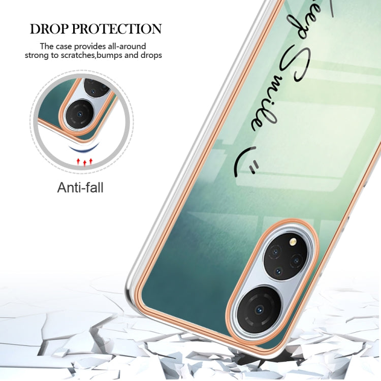 For Honor X7 Electroplating Marble Dual-side IMD Phone Case(Smile) - Honor Cases by buy2fix | Online Shopping UK | buy2fix