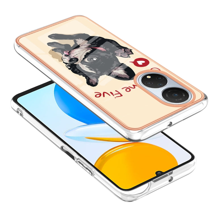 For Honor X7 Electroplating Marble Dual-side IMD Phone Case(Lucky Dog) - Honor Cases by buy2fix | Online Shopping UK | buy2fix