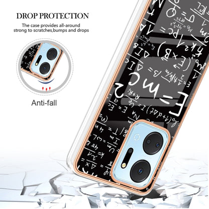 For Honor X7a Electroplating Marble Dual-side IMD Phone Case(Equation) - Honor Cases by buy2fix | Online Shopping UK | buy2fix