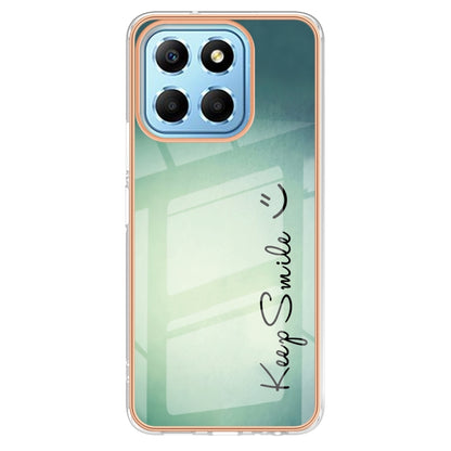 For Honor X8 5G / X6 4G Electroplating Marble Dual-side IMD Phone Case(Smile) - Honor Cases by buy2fix | Online Shopping UK | buy2fix