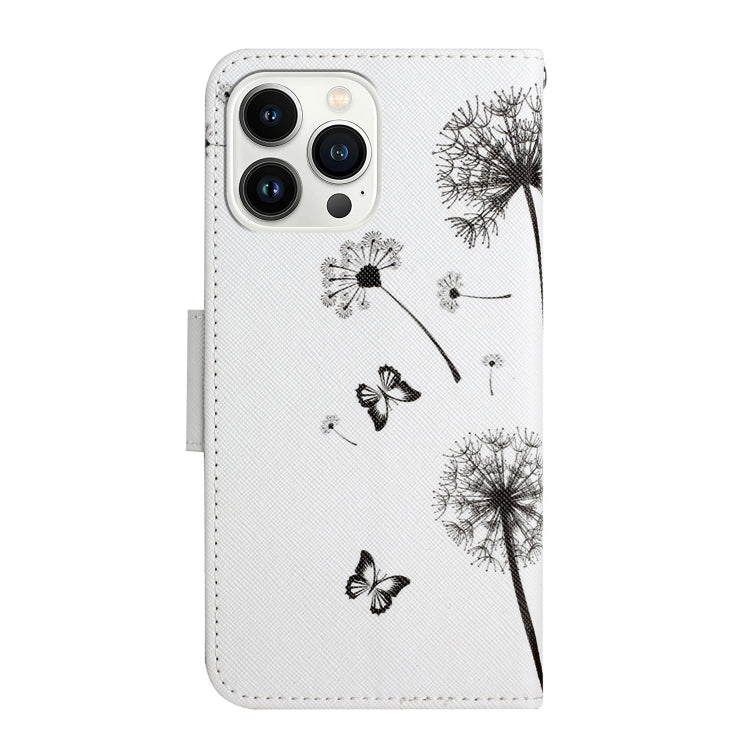 For iPhone 16 Pro Max 3D Colored Drawing Flip Leather Phone Case(Dandelions) - iPhone 16 Pro Max Cases by buy2fix | Online Shopping UK | buy2fix