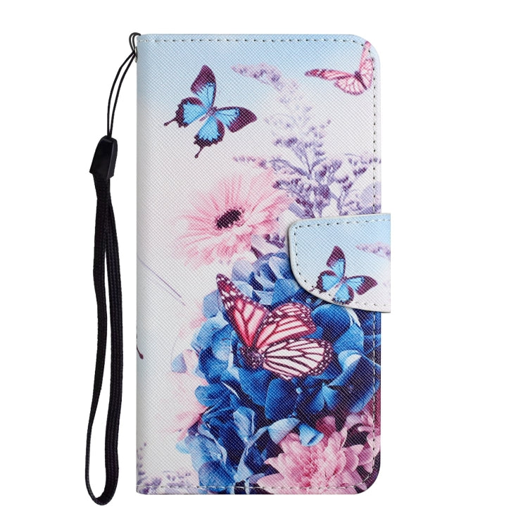 For iPhone 16 Plus 3D Colored Drawing Flip Leather Phone Case(Purple butterfly) - iPhone 16 Plus Cases by buy2fix | Online Shopping UK | buy2fix