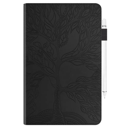 For Samsung Galaxy Tab S9+ Life Tree Series Horizontal Flip Leather Tablet Case(Black) - Galaxy Tab S9+ Cases by buy2fix | Online Shopping UK | buy2fix