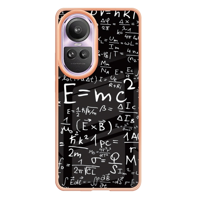 For OPPO Reno10 Pro 5G Global Electroplating Marble Dual-side IMD Phone Case(Equation) - OPPO Cases by buy2fix | Online Shopping UK | buy2fix