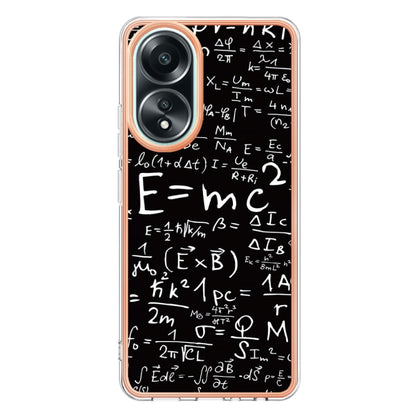 For OPPO A58 4G Electroplating Marble Dual-side IMD Phone Case(Equation) - OPPO Cases by buy2fix | Online Shopping UK | buy2fix