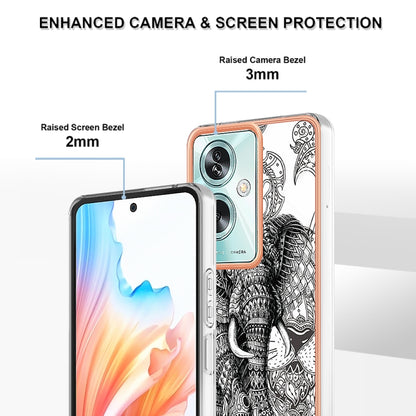 For OPPO A79 5G Global Electroplating Marble Dual-side IMD Phone Case(Totem Elephant) - OPPO Cases by buy2fix | Online Shopping UK | buy2fix