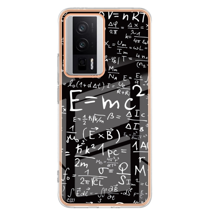 For Xiaomi Poco F5 Pro 5G / Redmi K60 Electroplating Marble Dual-side IMD Phone Case(Equation) - Xiaomi Cases by buy2fix | Online Shopping UK | buy2fix